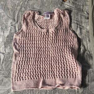 Elegant Pink Knit Women's Sweater